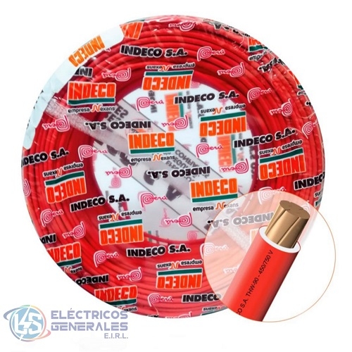 CONDUCTOR ELECTRICO THW-90 4MM2 750V INDECO