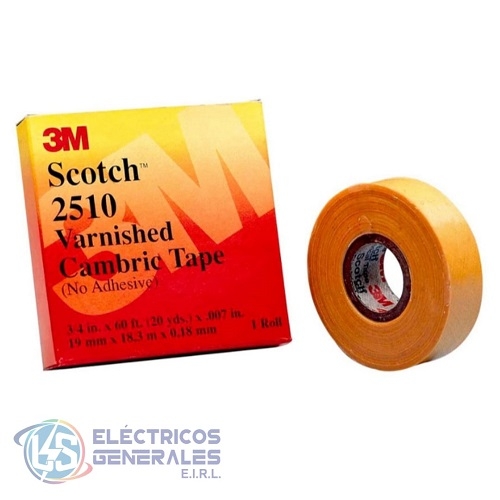 CINTA AISLANTE CAMBRIC SCOTCH 2510 3/4 X 18MTS AMARILLO/ADESIVO 3M