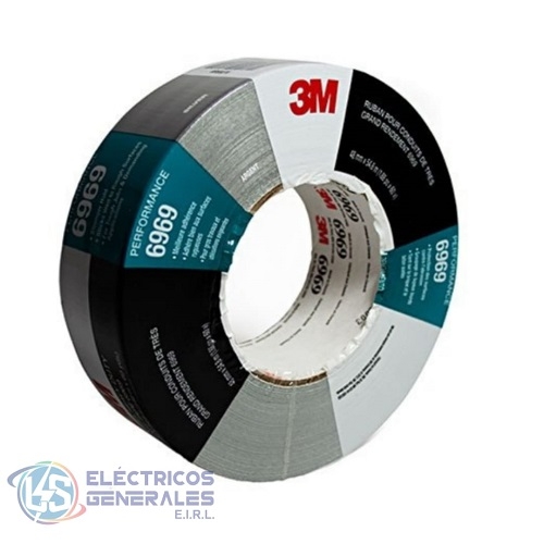 CINTA ADHESIVA EXTRA HEAVY DUTY 6969 PLATA 2» X 55MTS 3M