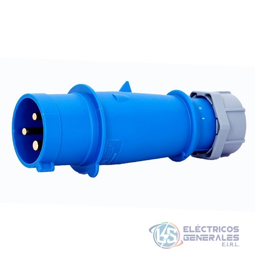ENCHUFE 32A 2P+T 250V AZUL 6H IP44 MENNEKES