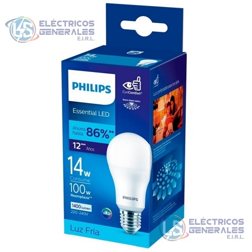 LAMPARA LED BULB CLASICA 14W  6500K LUZ BLANCA PHILIPS