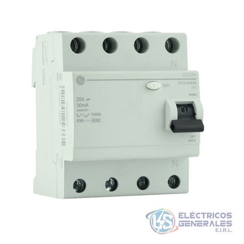 Interruptor Diferencial Industrial Rearmable Compacto 2P 300mA 40-63A 10kA  Clase A MATIS - efectoLED