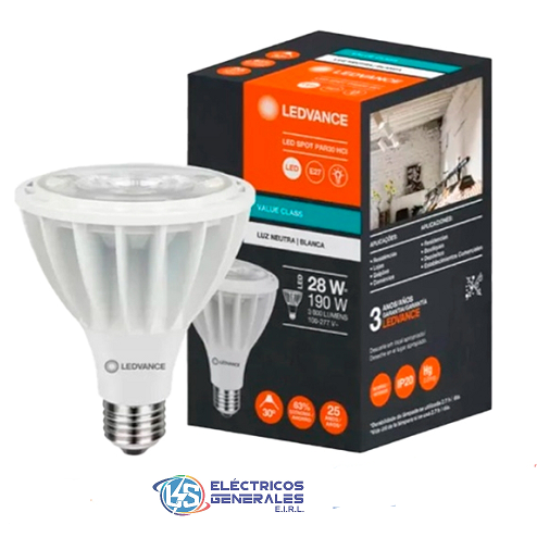 LAMPARA LED PAR30 28W 4000K 100-277V E27 VALUE G3 LEDVANCE