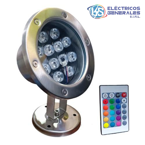 LUMINARIA SUMERGIBLE RBG 12W 12V ADOSABLE