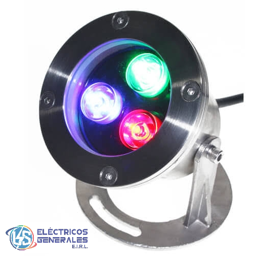 LUMINARIA SUMERGIBLE IP68 RGB 3W 12V