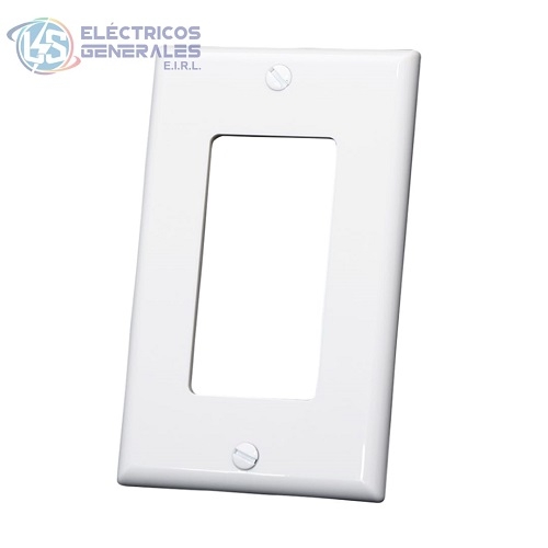 PLACA PARA TOMACORRIENTE DECORA UNIVERSAL NYLON BLANCA