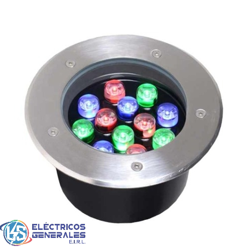 SPOT DE PISO LED IP68 RGB 36W 12X3W 220V